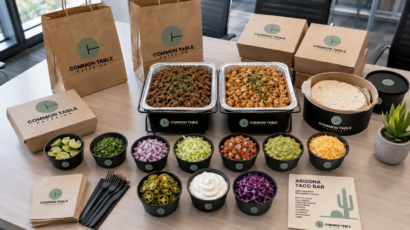 Arizona Taco Bar catering spread — Common Table Catering Gilbert AZ